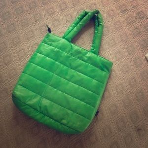 Green laptop padded bag